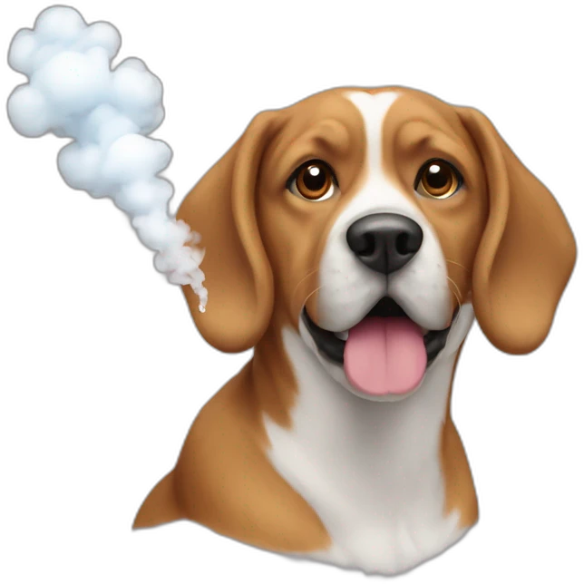 dog + vape emoji