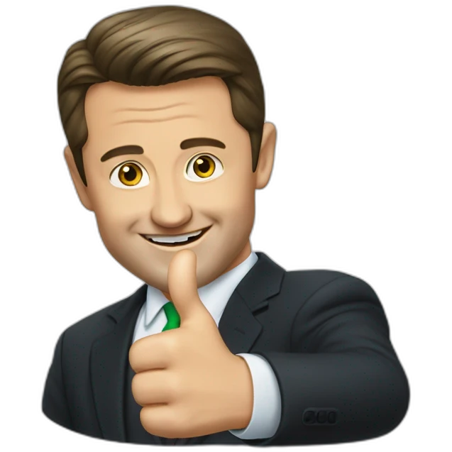 Zelensky gives it the thumbs up emoji