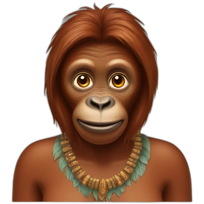 Indian brown Human female orangutan emoji