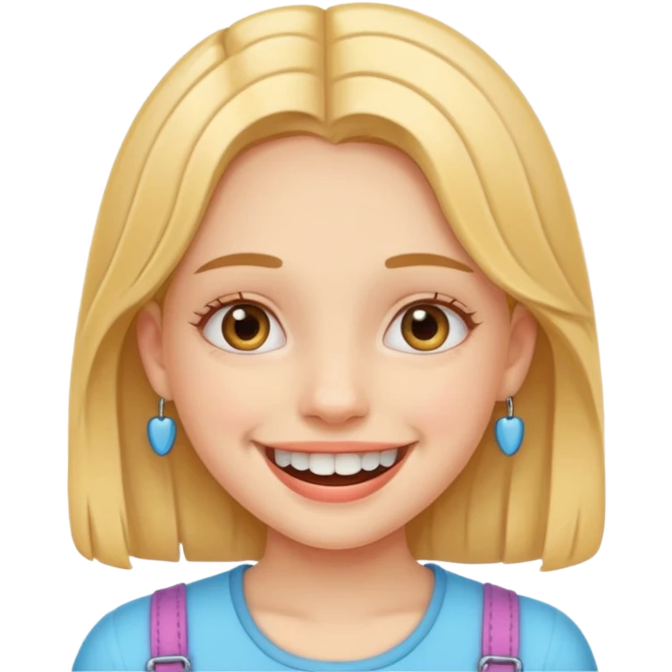 Braces girl, smiling emoji