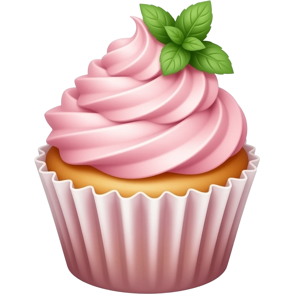 Cupcake with pink icing emoji