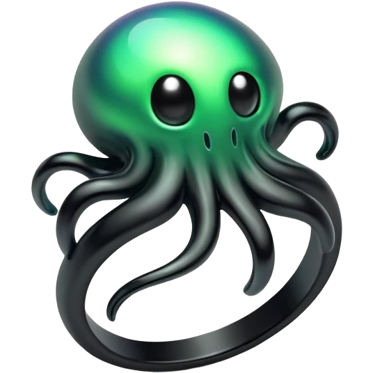 Eldritch black and green goopy ring emoji