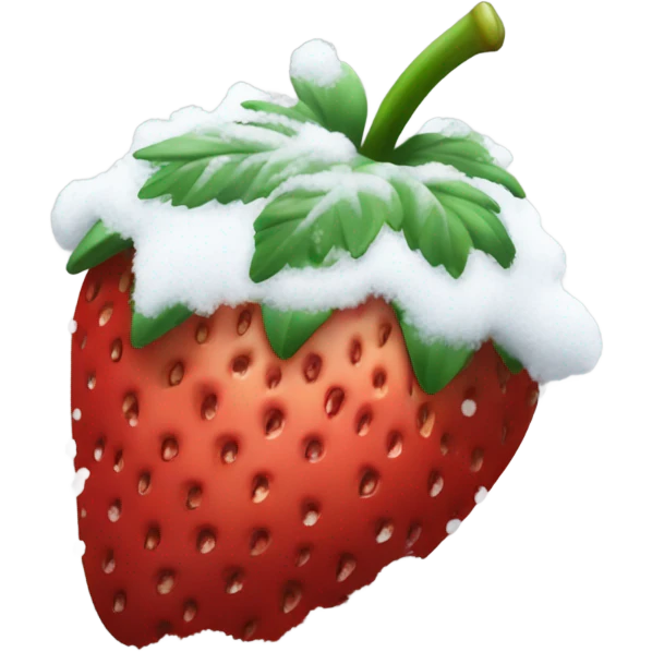Snow covered strawberries  emoji