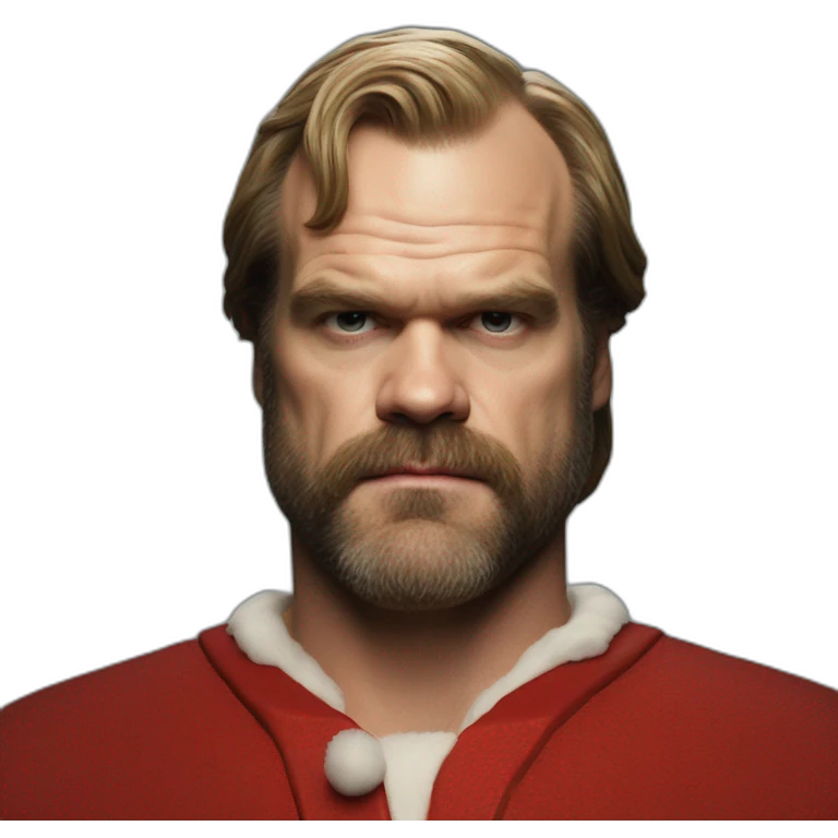 David Harbour as Santa Claus emoji