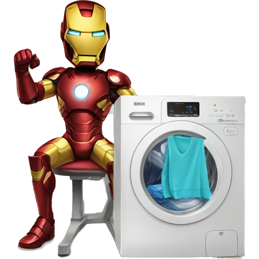 ironman ironing clothes emoji