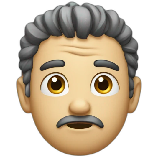 Confused and wet emoji