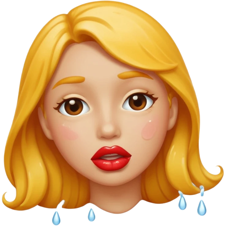 Tongue wet kiss emoji