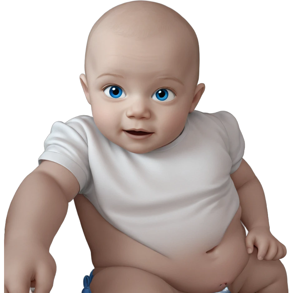 bald child with blue eyes emoji