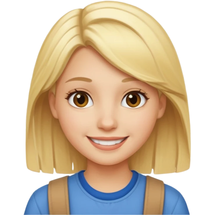 Blonde female student emoji