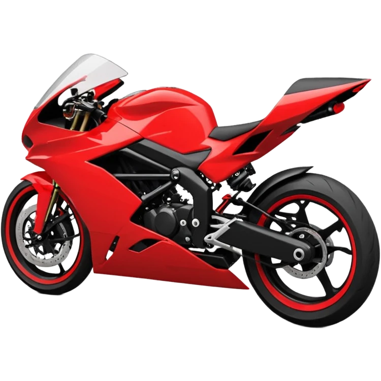 Illustrate a modern sports bike with sharp design & bold colors. emoji