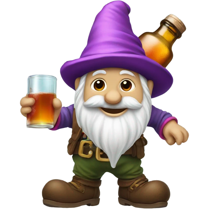 gnome pouring some rum on the ground emoji