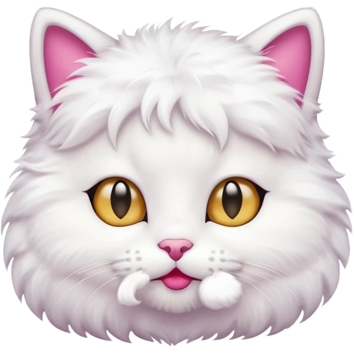 kitty  with big lips more big mroe more more big  emoji