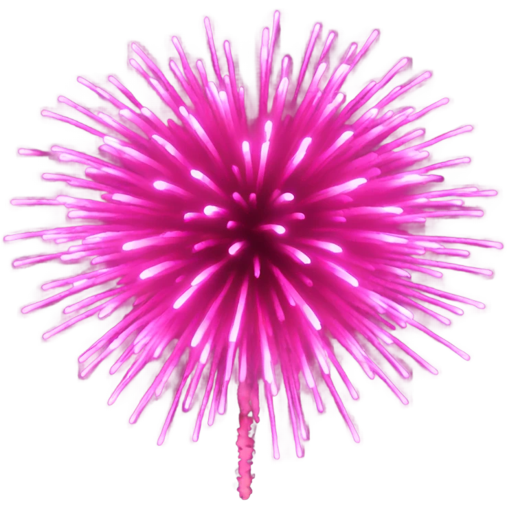 Pink fireworks emoji
