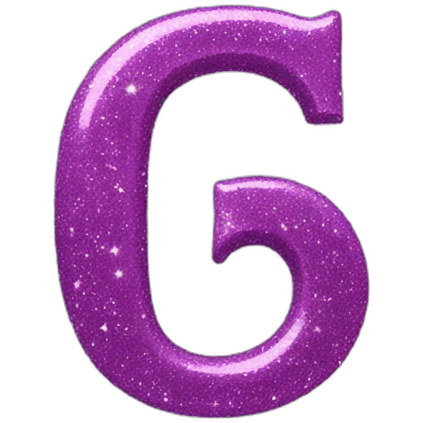 Glitter letter G emoji