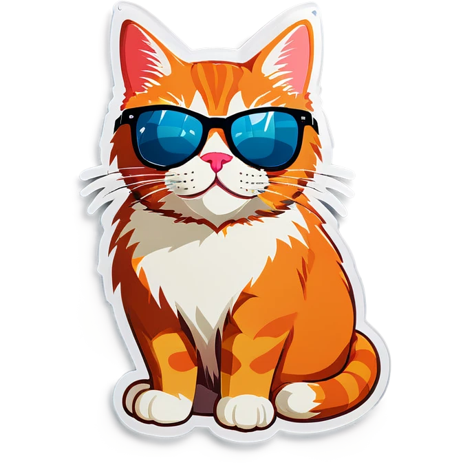 Cat with sunglasses emoji
