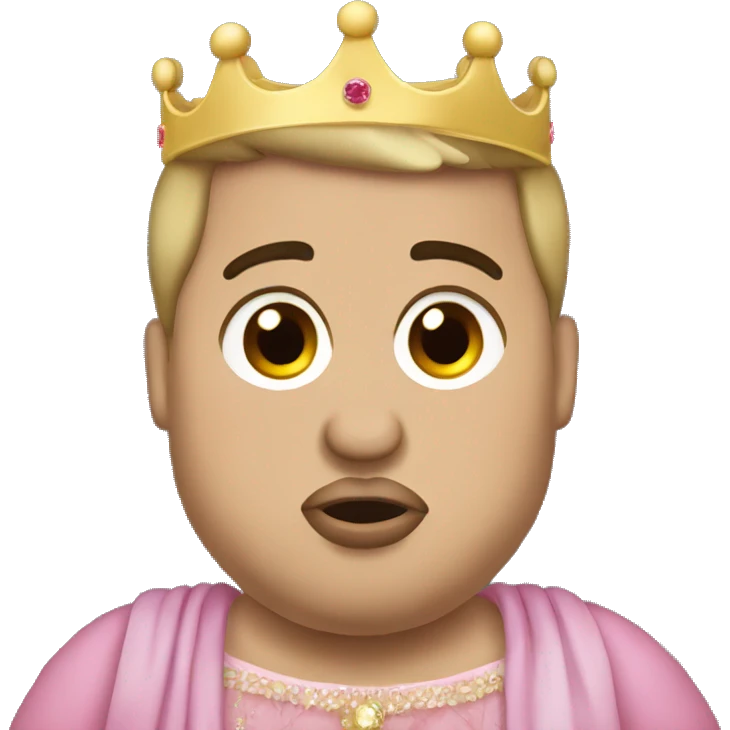 Fat Kanye west in a princess dress emoji