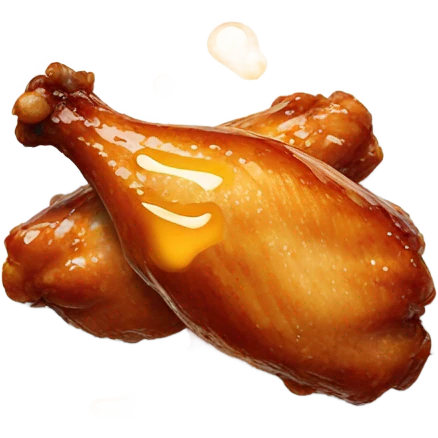 Chicken wings with a honey drizzle  emoji