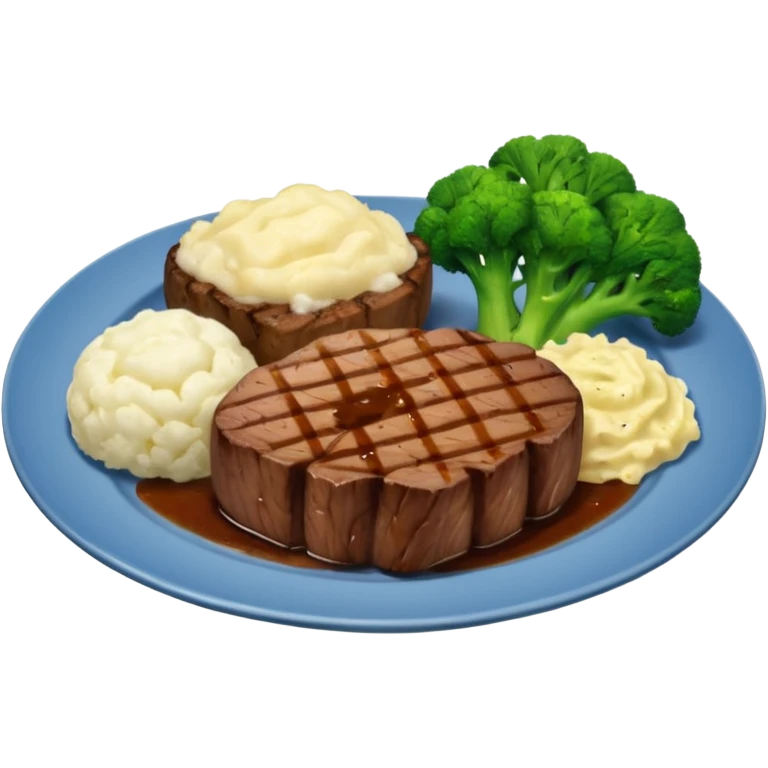 no chicken rather a plate with food including meat and a few side dishes emoji