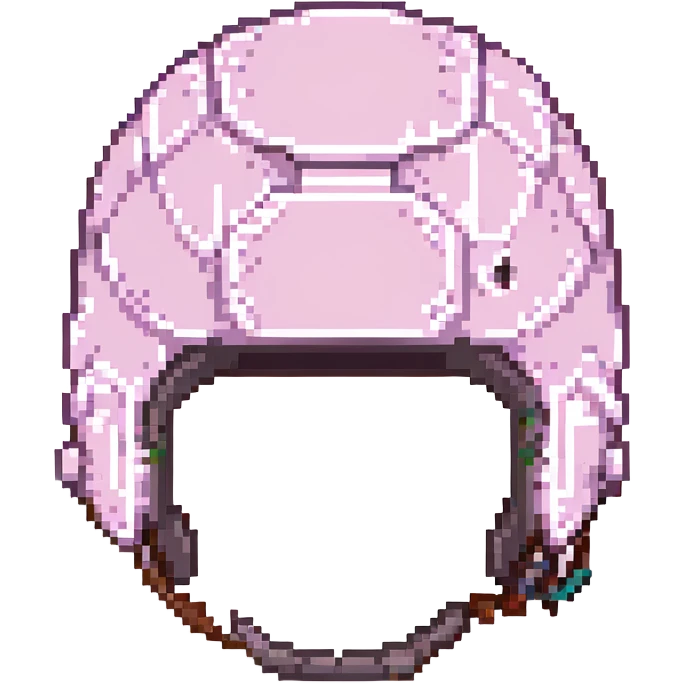 a pink helmet emoji