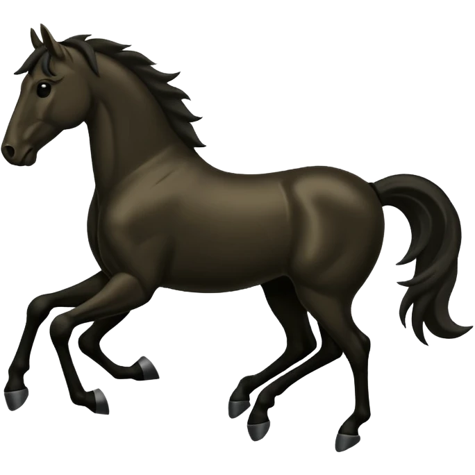 Un cheval blanc avec 4 pattes à l’avant et 4 pattes à l’arrière  emoji