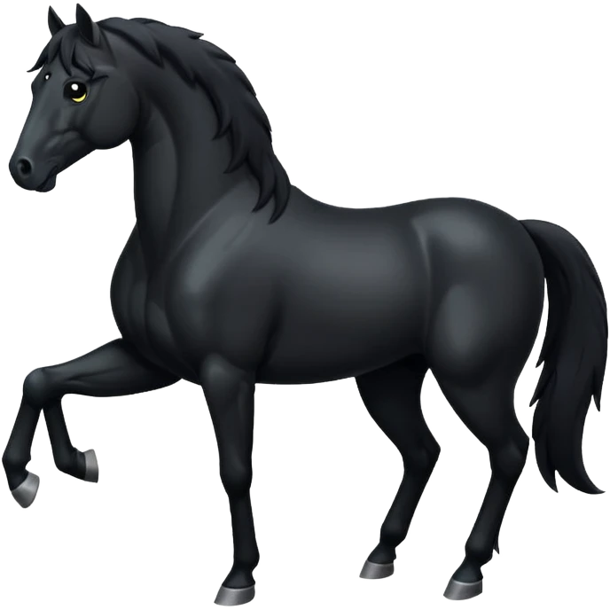 black horse black eyes emoji