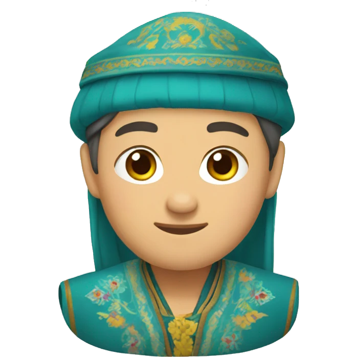 kazakh in national clothes emoji