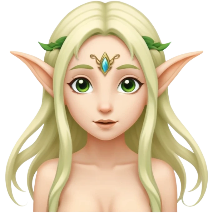 Nude girl elf emoji