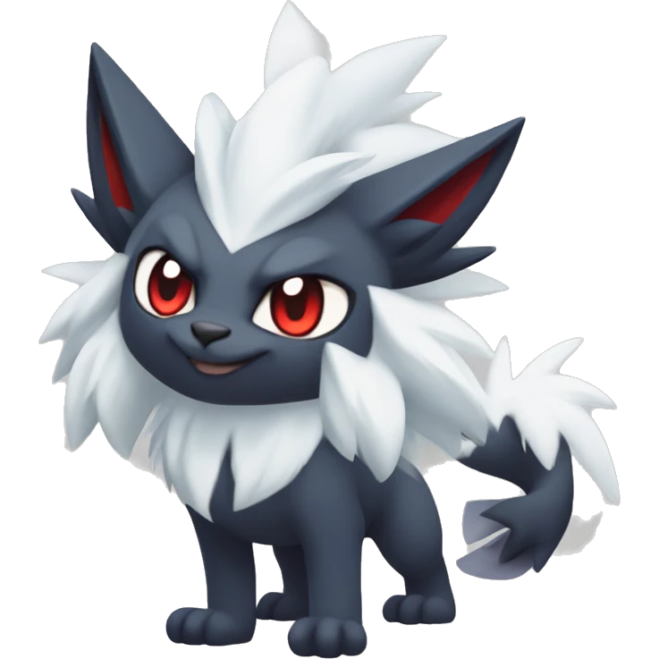 Edgy Cool Kawaii Litten-Absol-Zoroark-Pokémon Full Body emoji