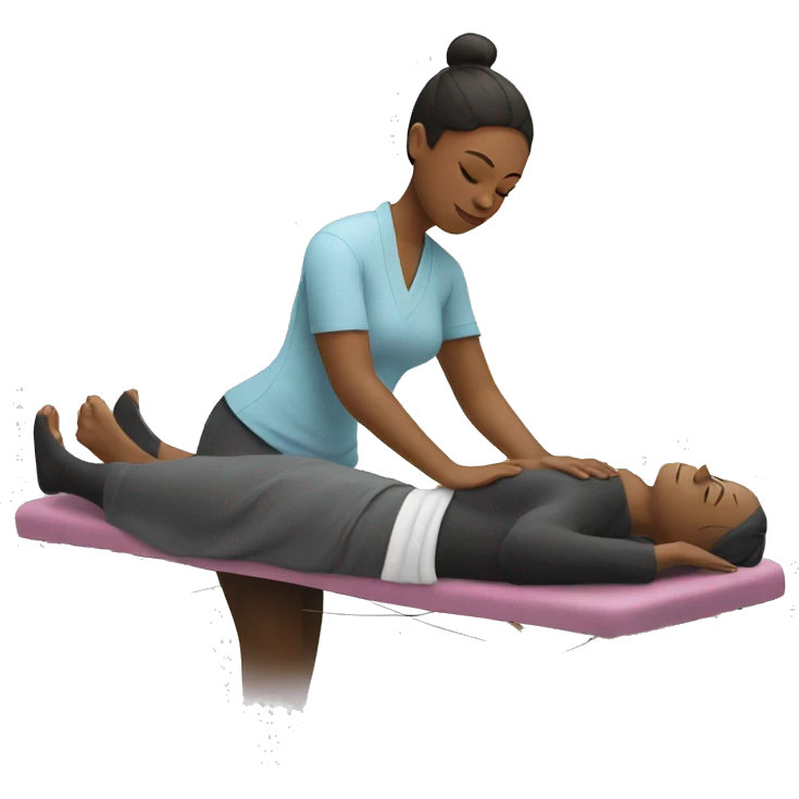 Girl getting back massage emoji