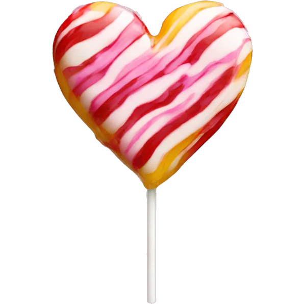 lollipop heart shape emoji