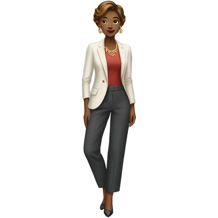 stylish woman portrait emoji