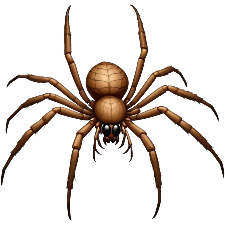 Close-up of a giant hairy The bird-eating spider (Theraphosidae) in its natural habitat, surrounded by delicate webbing. The spider's detailed body and legs are visible, with soft natural lighting illuminating the scene. Transparent background. emoji