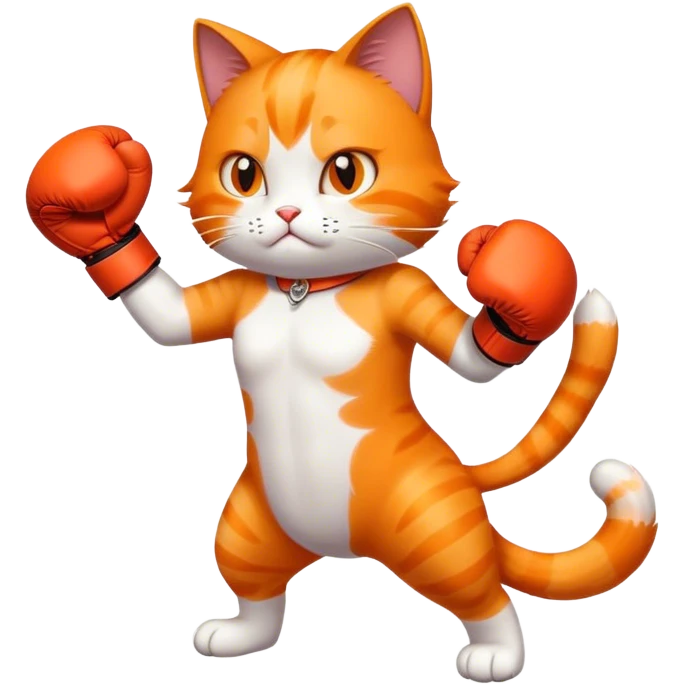 a boxing cat emoji