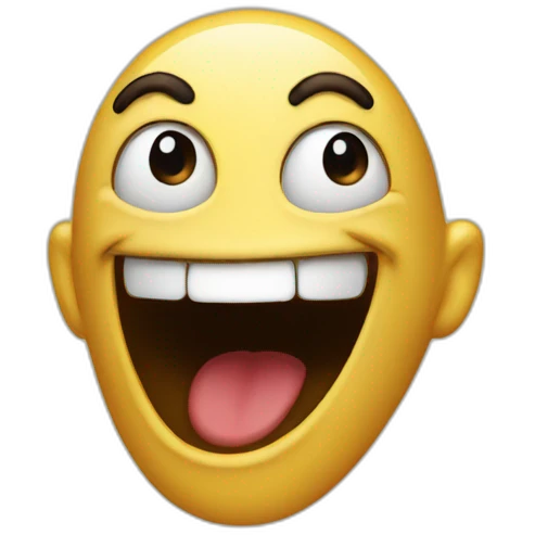 Fake laugh emoji