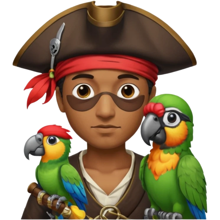 pirate and parrot emoji