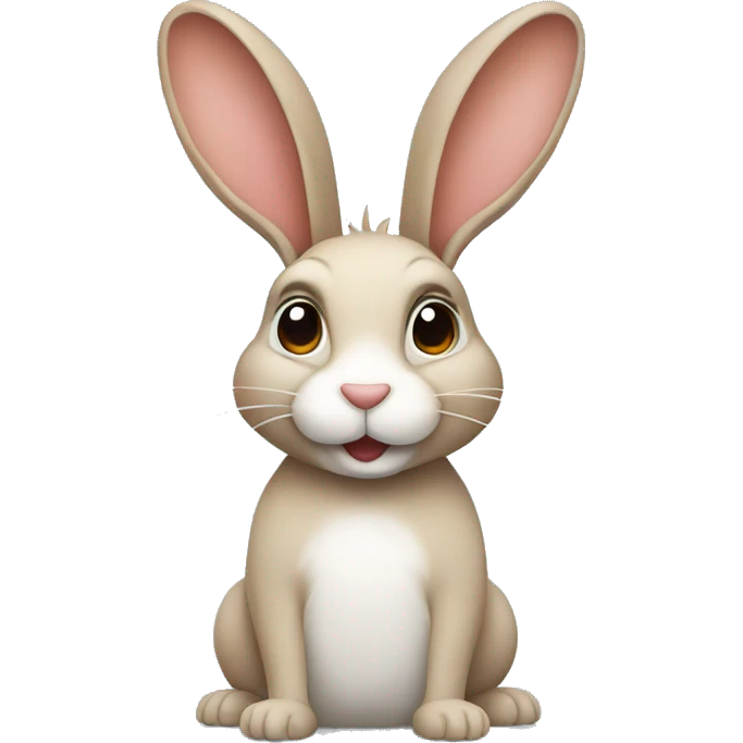 rabbit on square background emoji