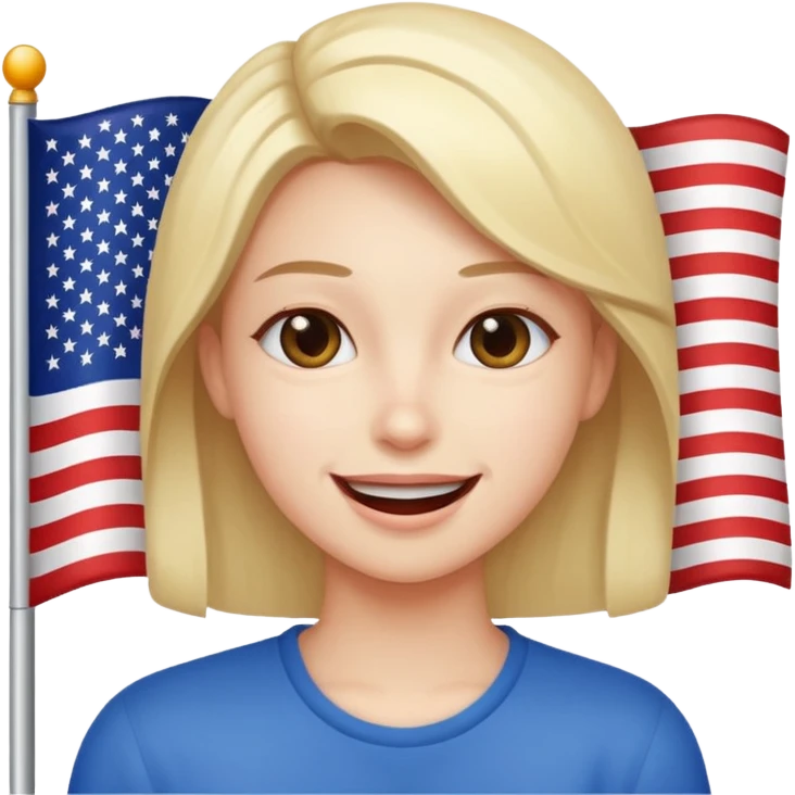 The Joyful American emoji