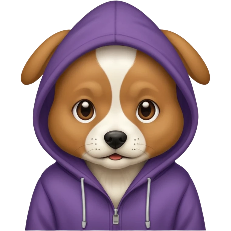 Dog with a hoodie emoji