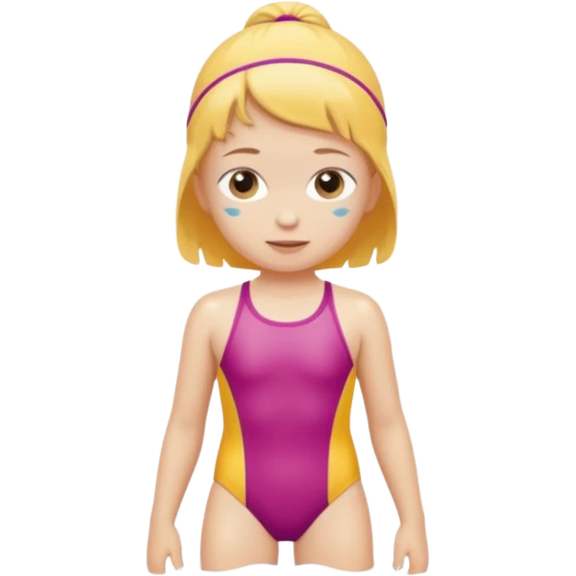 Child swimmer standing  emoji