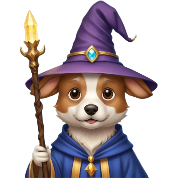Dog wizard emoji
