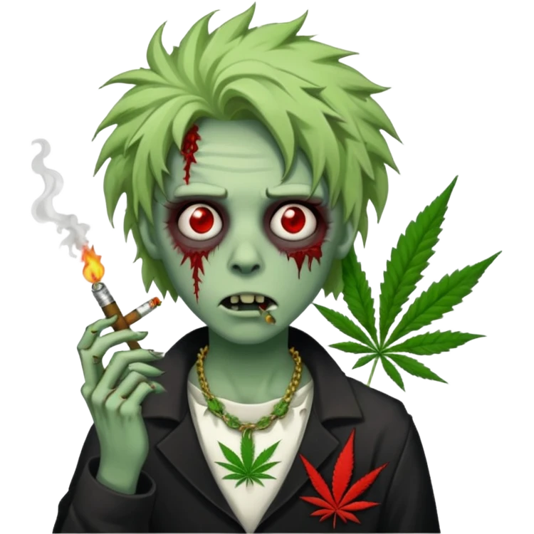 make me zombie high from weeds emoji