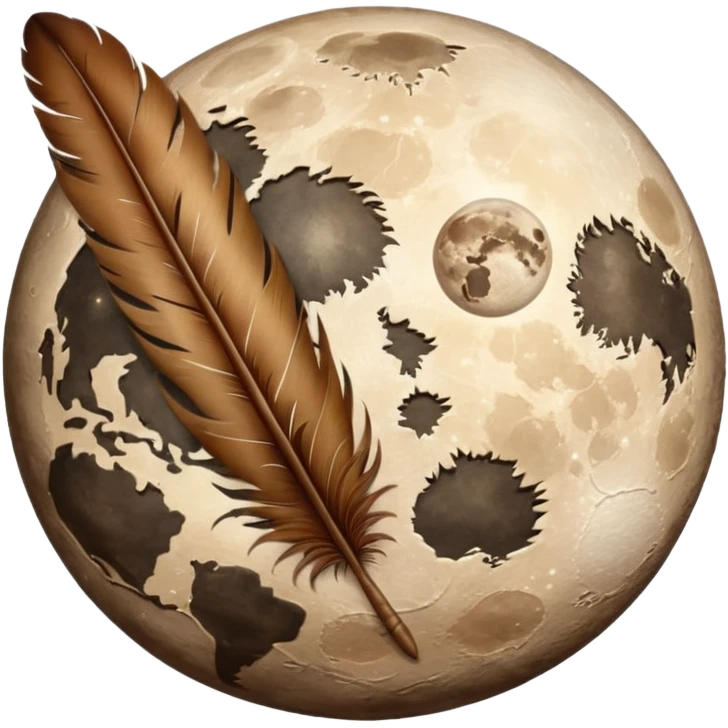 🪶📜🤎🌕🪐ترکیب اینها با هم emoji