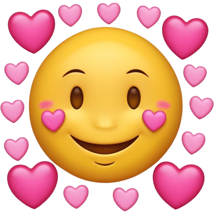 🥰 this smiley with pink Hearts emoji