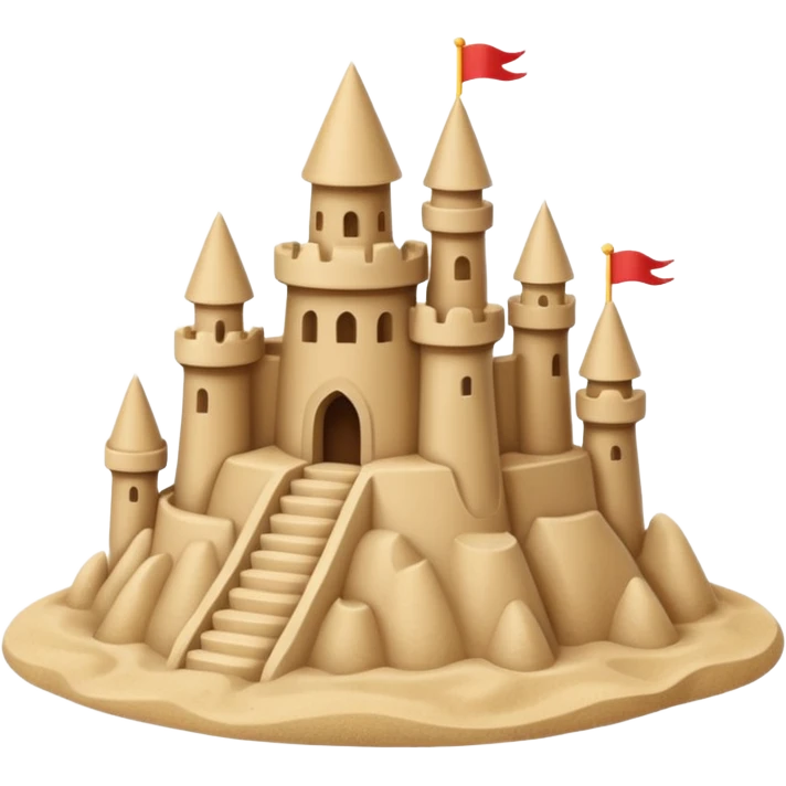 little sand castle emoji