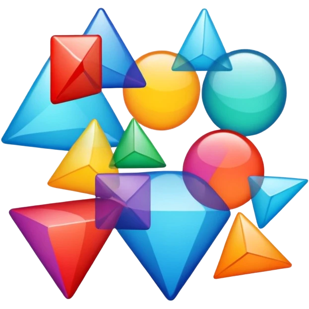 scattered colorful shapes of various colors and forms emoji