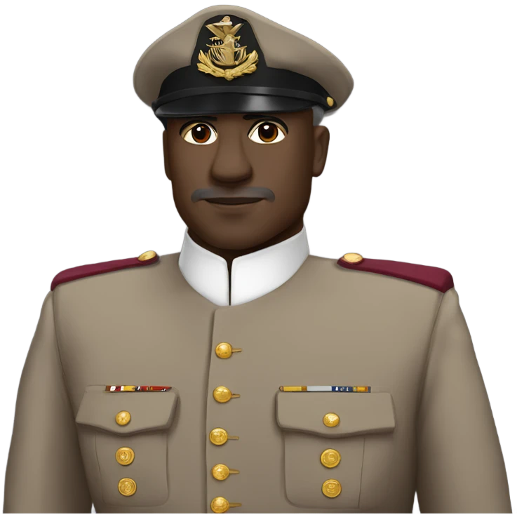 Navy Commander in dress uniform with the colors burgundy and gold emoji