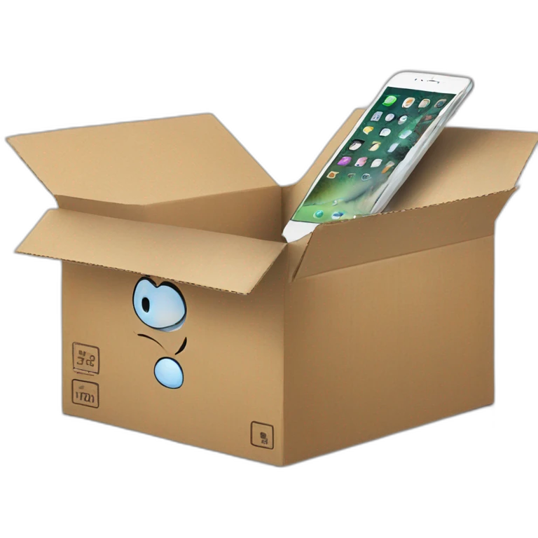 a comics box open with comics issu in emoji