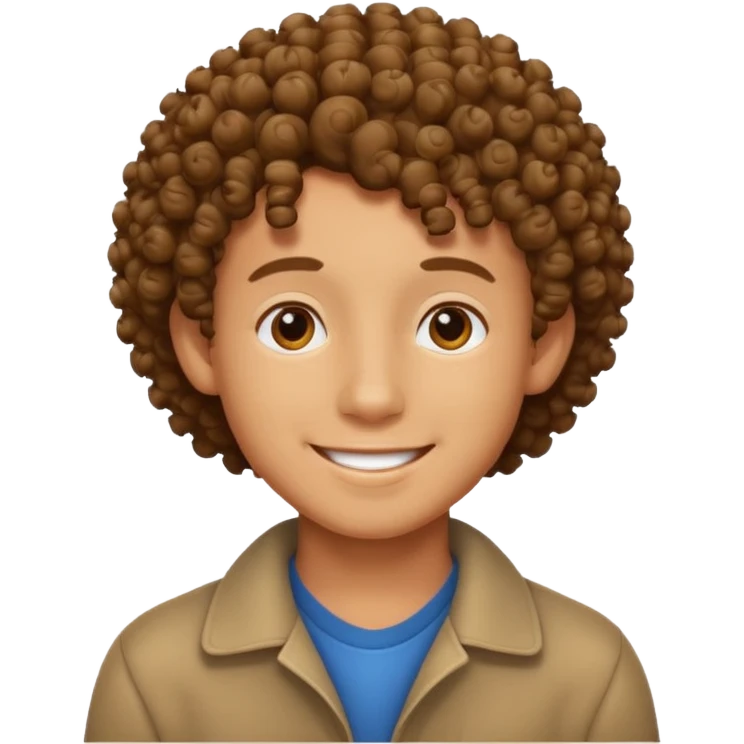 Curly haired boy emoji