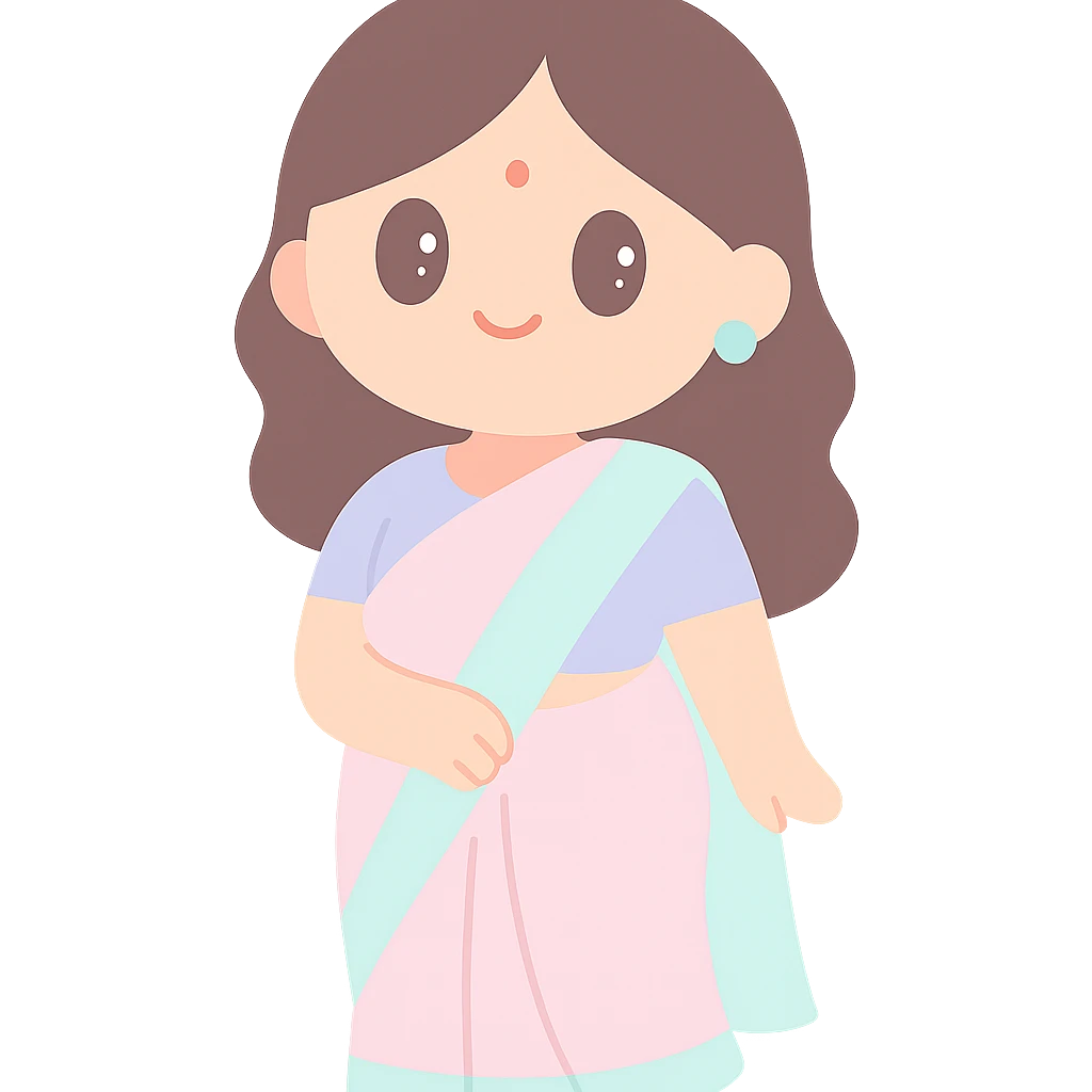 pretty lady in a sari emoji