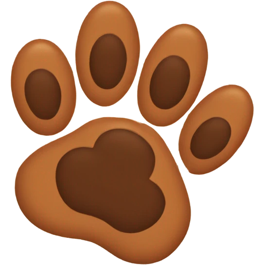 Brown paws emoji